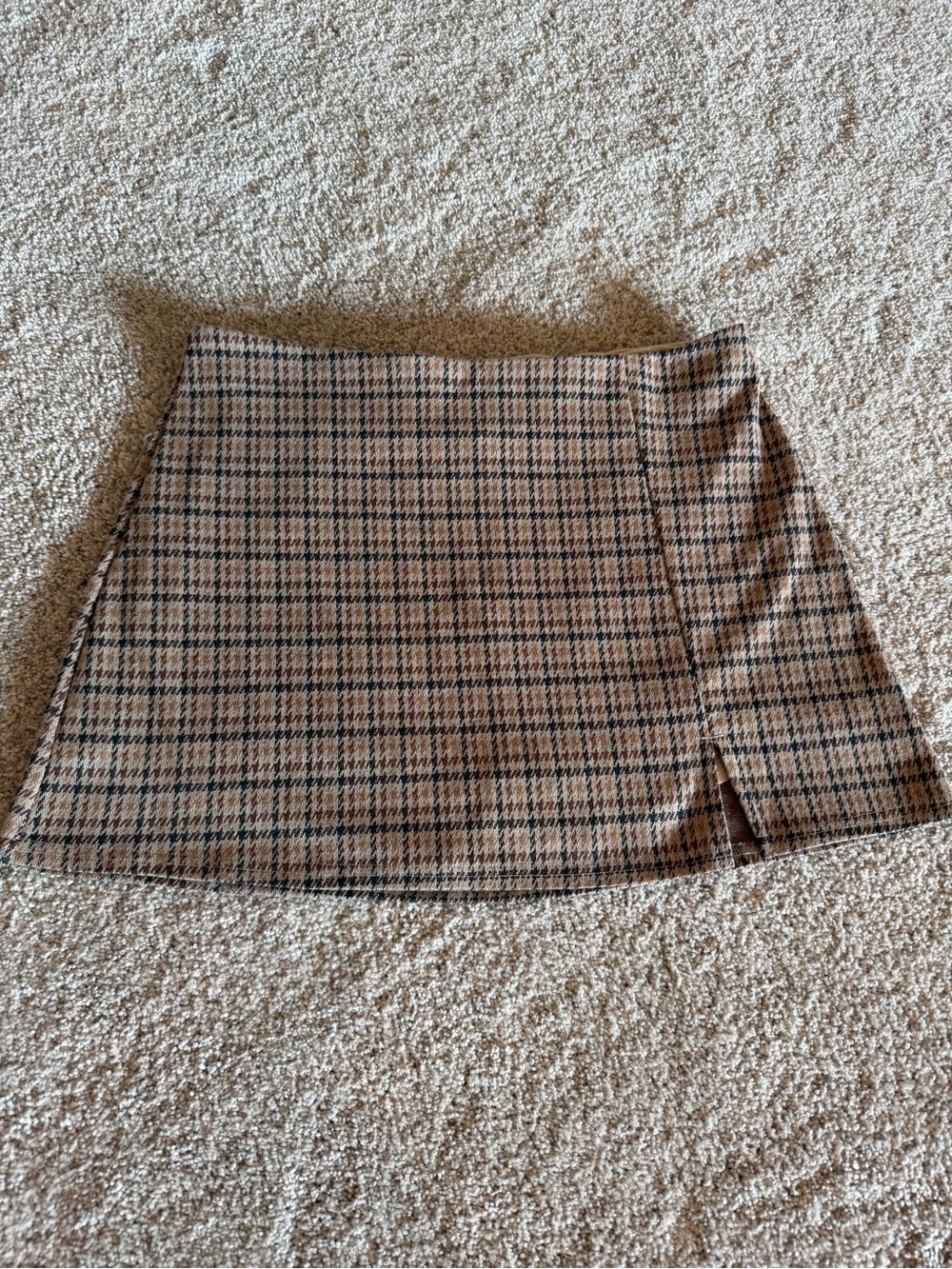 American Eagle Outfitters Brown Plaid Mini Skirt